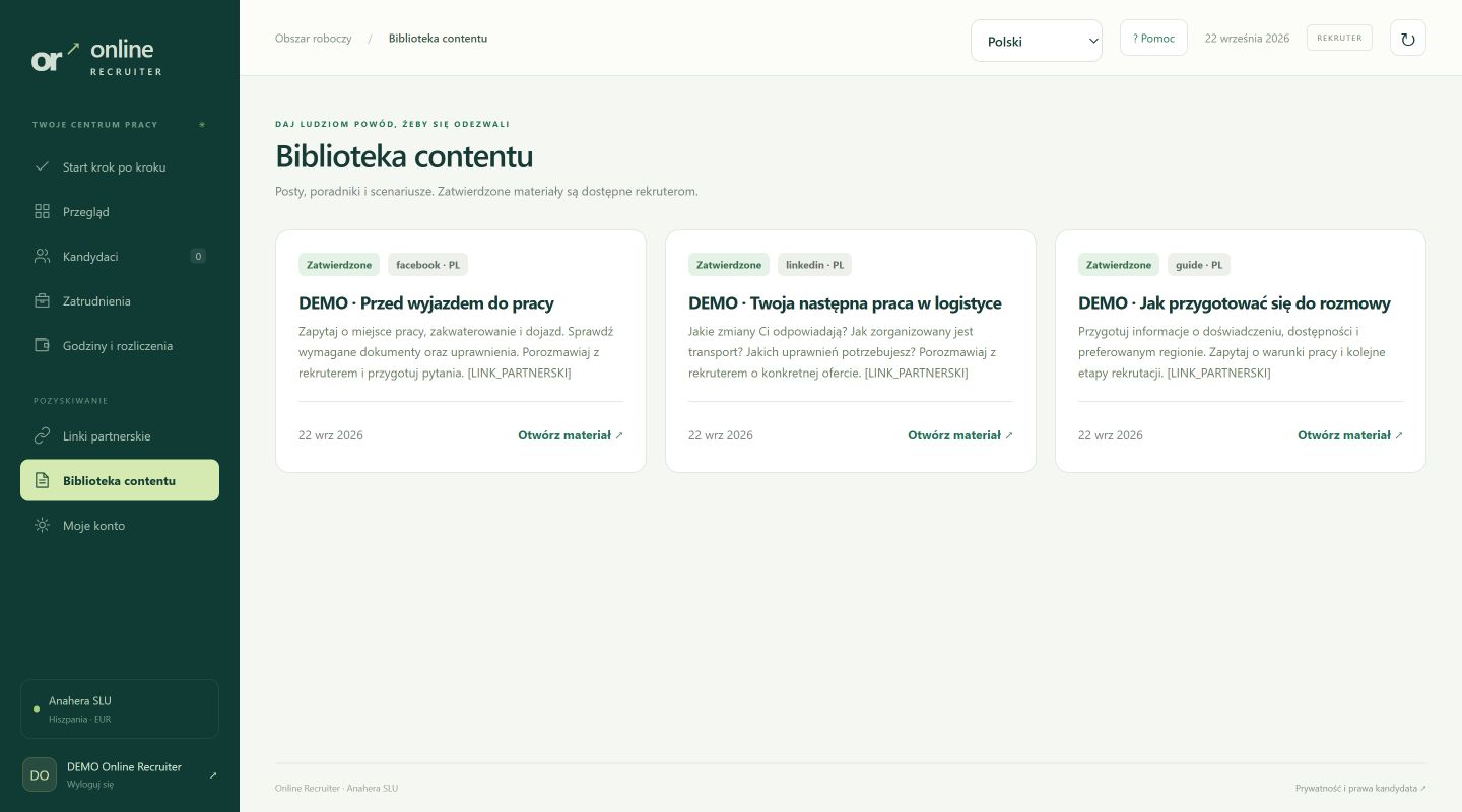 Materiały marketingowe dla rekruterów