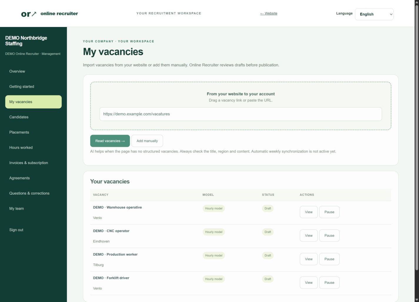 Manage and connect vacancies